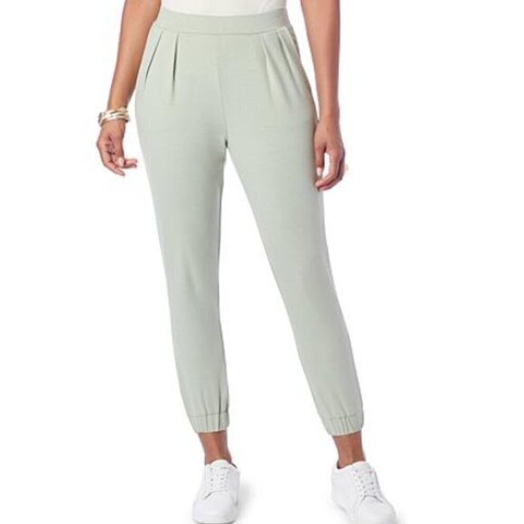 wynne Pants - Wynne Lounge Pale Sage Green Jersey Knit Pull On Jogger M